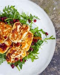 Warm Halloumi Cheese Salad